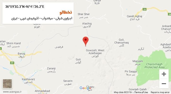 روستای نخطالو بر روی نقشه