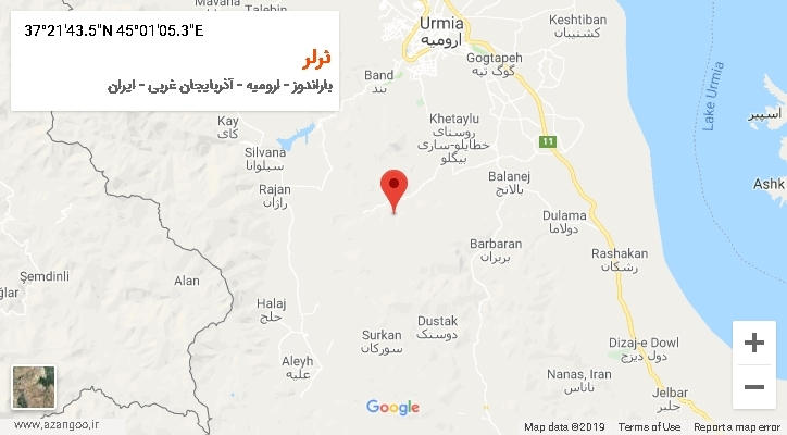 روستای نرلر بر روی نقشه