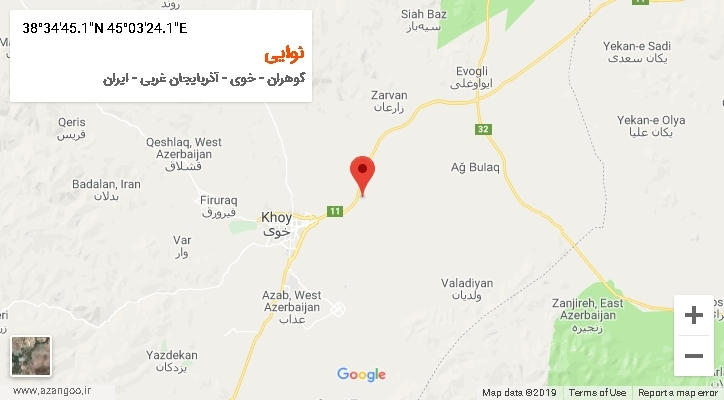روستای نوایی بر روی نقشه