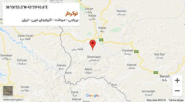 روستای نوکردار بر روی نقشه