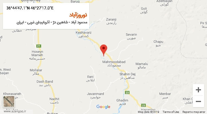 روستای نوروزآباد بر روی نقشه