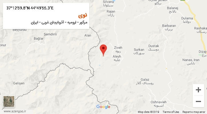 روستای نوی بر روی نقشه
