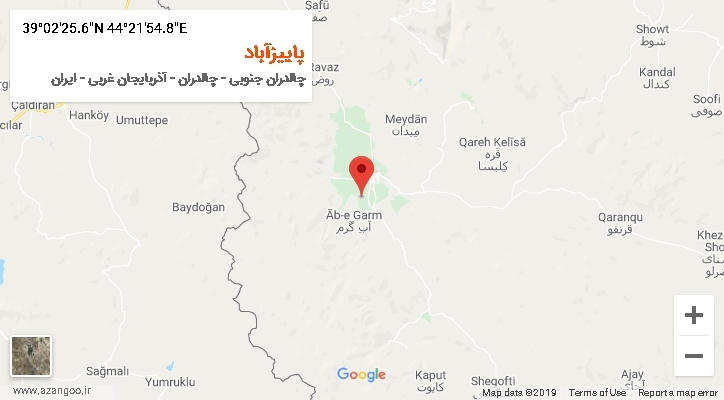 روستای پاییزآباد بر روی نقشه