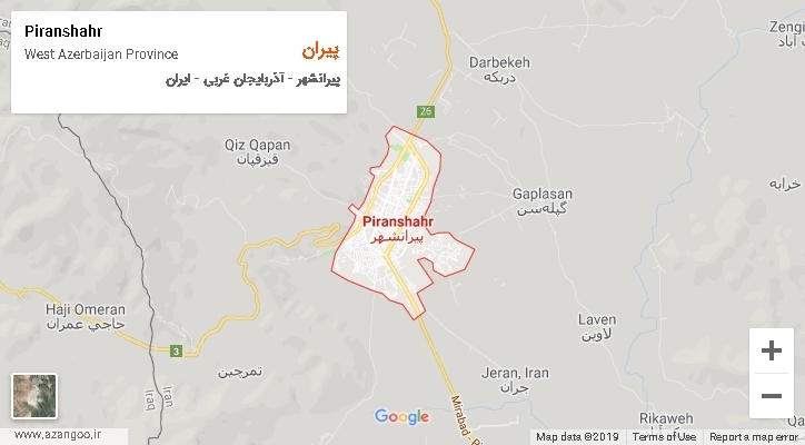 دهستان پیران بر روی نقشه