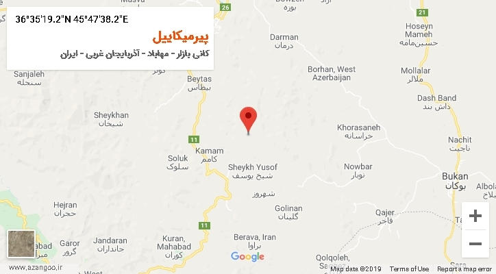 روستای پیرمیکاییل بر روی نقشه