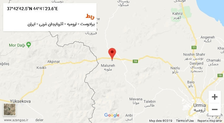 روستای ربط بر روی نقشه