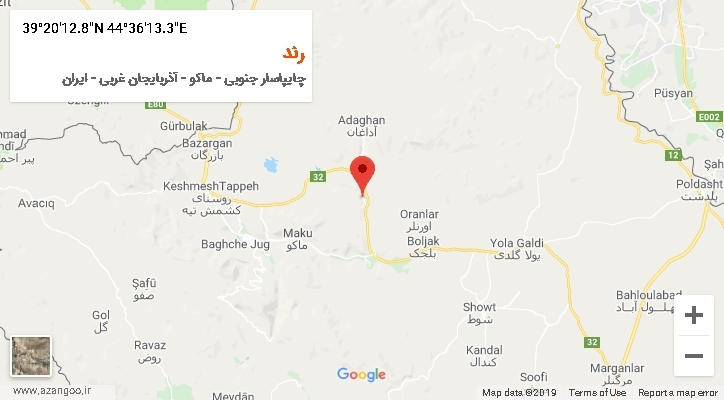 روستای رند بر روی نقشه