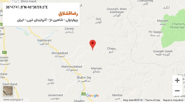 روستای رضاقشلاق بر روی نقشه