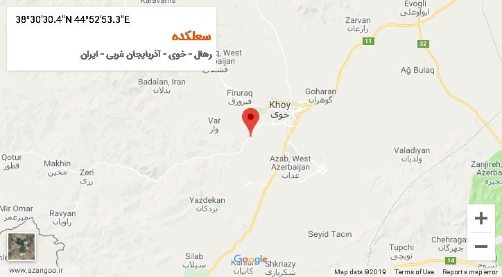 روستای سعلکده بر روی نقشه
