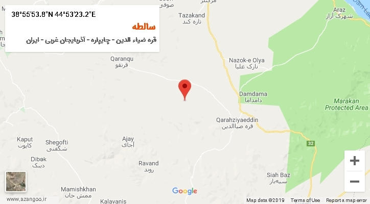 روستای سالطه بر روی نقشه