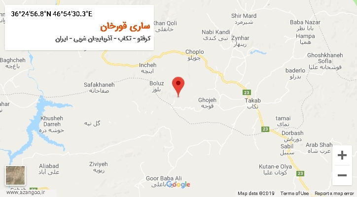 روستای ساری قورخان بر روی نقشه