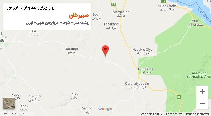روستای صبیرخان بر روی نقشه