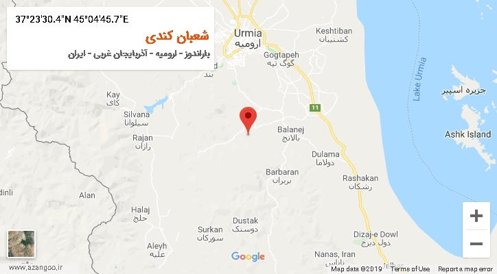 روستای شعبان کندی بر روی نقشه