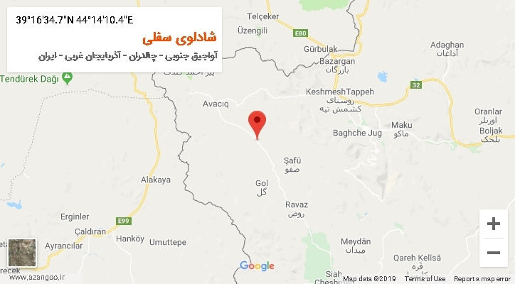 روستای شادلوی سفلی بر روی نقشه