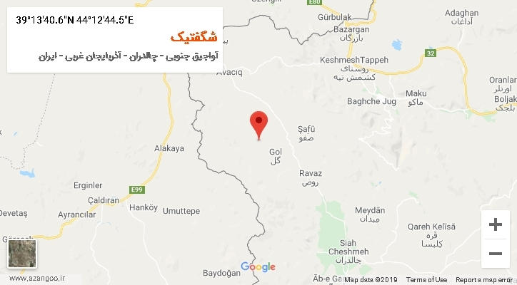 روستای شگفتیک بر روی نقشه