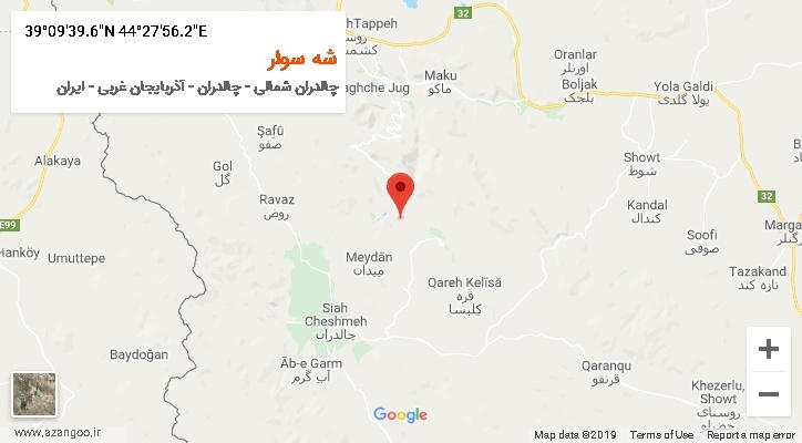 روستای شه سوار بر روی نقشه