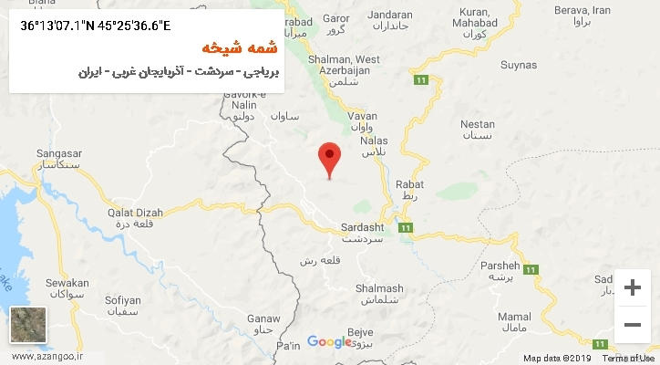 روستای شمه شیخه بر روی نقشه