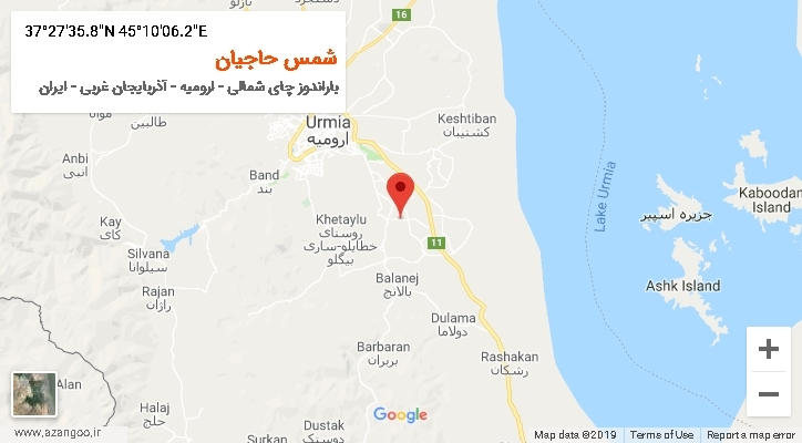 روستای شمس حاجیان بر روی نقشه