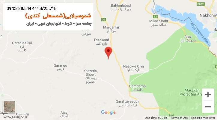 روستای شموسیلابی(شمسعلی کندی) بر روی نقشه
