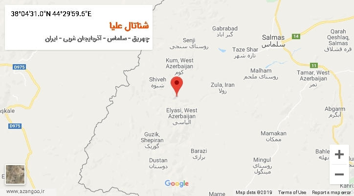 روستای شناتال علیا بر روی نقشه