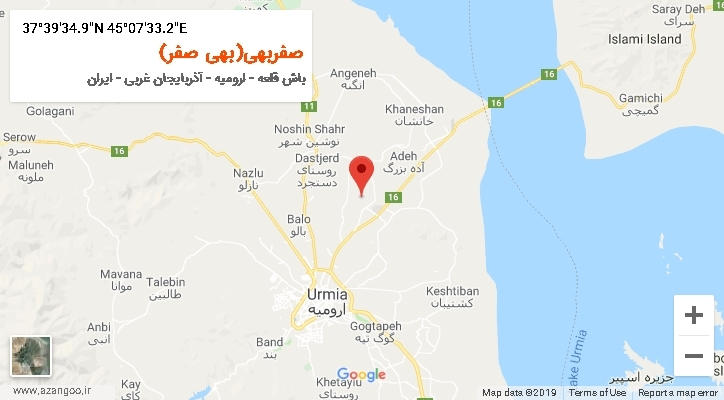 روستای صفربهی(بهی صفر) بر روی نقشه