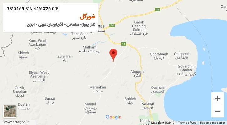 روستای شورگل بر روی نقشه