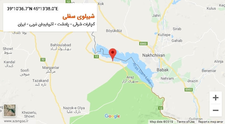 روستای شیبلوی سفلی بر روی نقشه