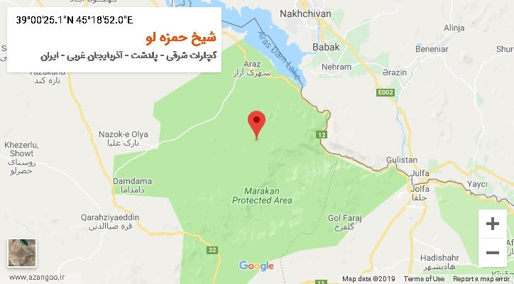 روستای شیخ حمزه لو بر روی نقشه