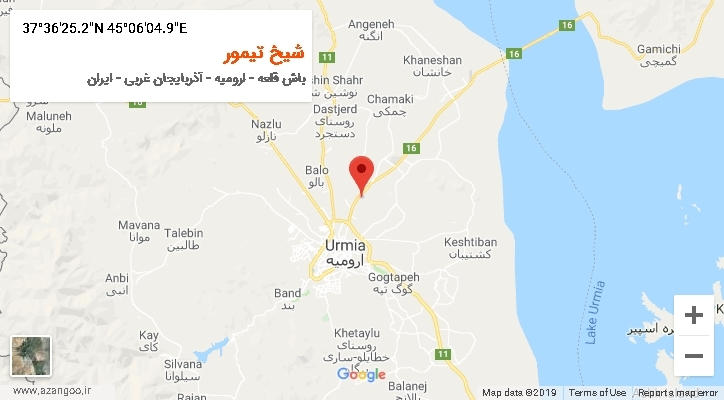 روستای شیخ تیمور بر روی نقشه