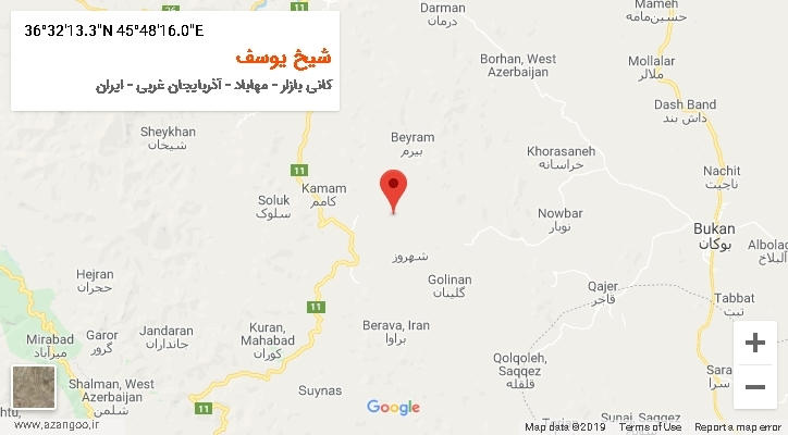 روستای شیخ یوسف بر روی نقشه