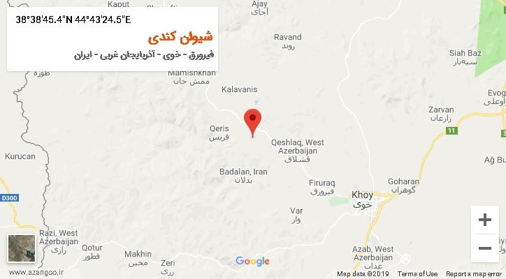 روستای شیوان کندی بر روی نقشه