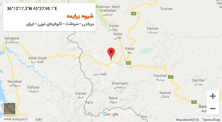 روستای شیوه برایمه بر روی نقشه