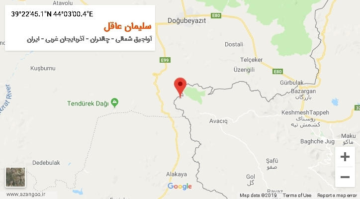 روستای سلیمان عاقل بر روی نقشه