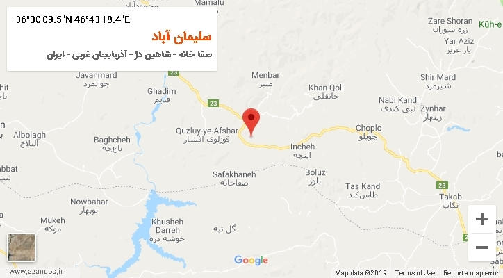 روستای سلیمان آباد بر روی نقشه