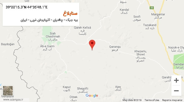 روستای سنابلاغ بر روی نقشه