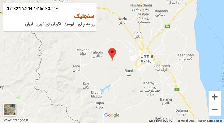 روستای سنجلیک بر روی نقشه