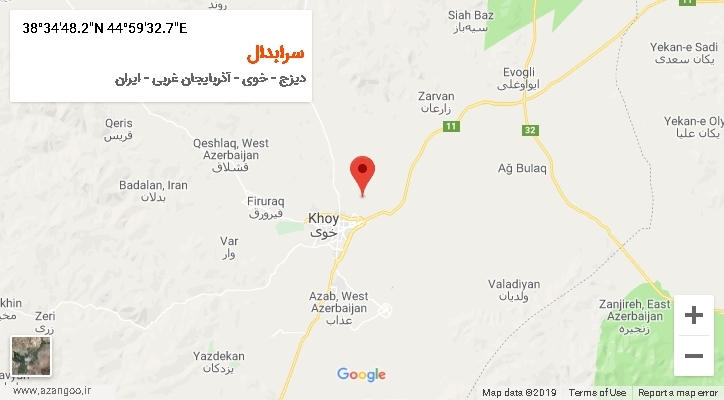 روستای سرابدال بر روی نقشه