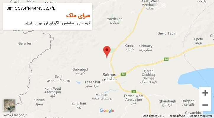 روستای سرای ملک بر روی نقشه
