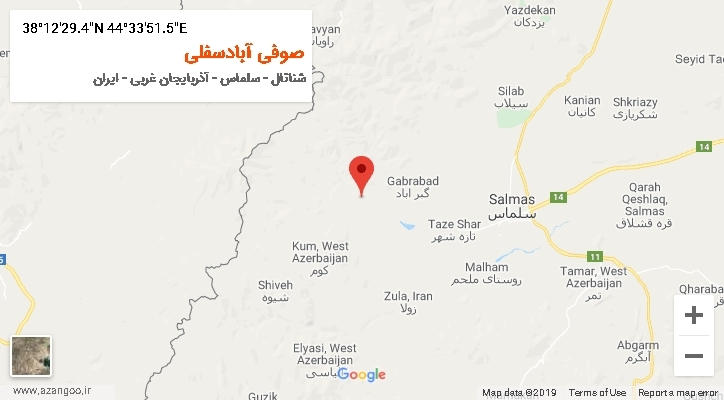 روستای صوفی آبادسفلی بر روی نقشه