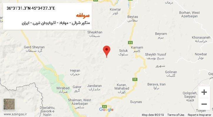 روستای سولغه بر روی نقشه