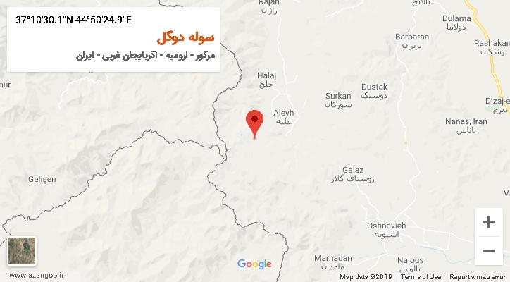 روستای سوله دوگل بر روی نقشه