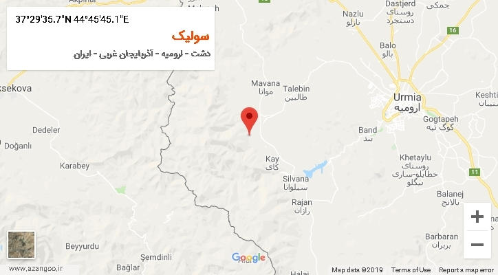 روستای سولیک بر روی نقشه