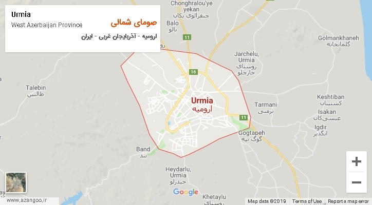 دهستان صومای شمالی بر روی نقشه