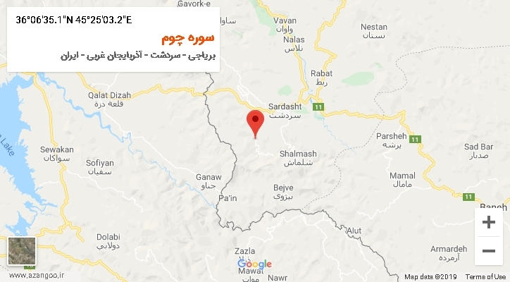 روستای سوره چوم بر روی نقشه