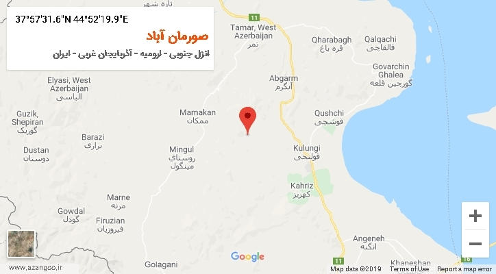 روستای صورمان آباد بر روی نقشه