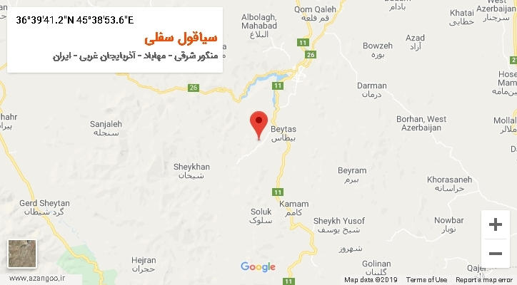 روستای سیاقول سفلی بر روی نقشه