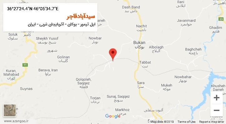 روستای سیدآبادقاجر بر روی نقشه