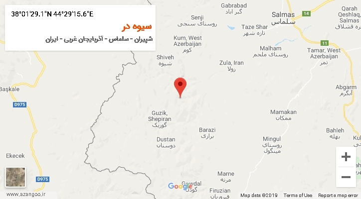 روستای سیوه در بر روی نقشه