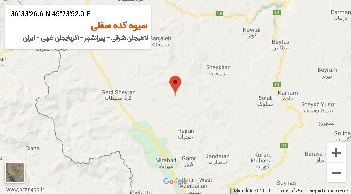 روستای سیوه کده سفلی بر روی نقشه