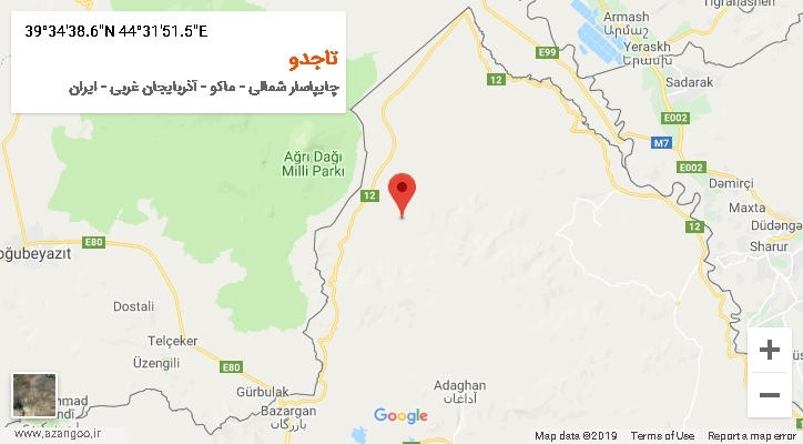 روستای تاجدو بر روی نقشه